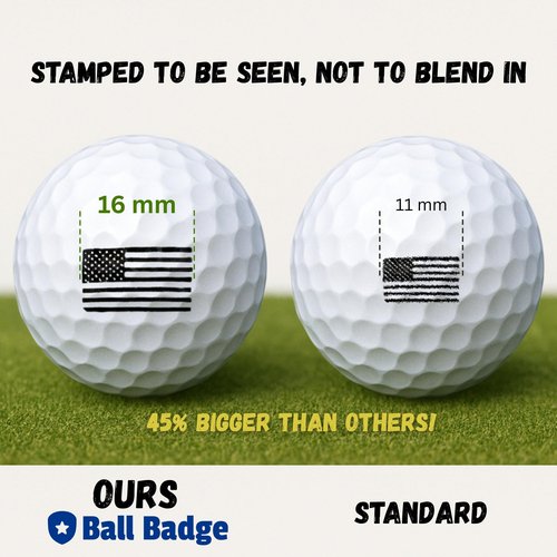 HODL 21 Ball Badge - Golf Ball Stamp (The America Series) Golf Ball Marker, Reusable Golf Ball Marking Tool to Identify Golf Balls (American Flag)