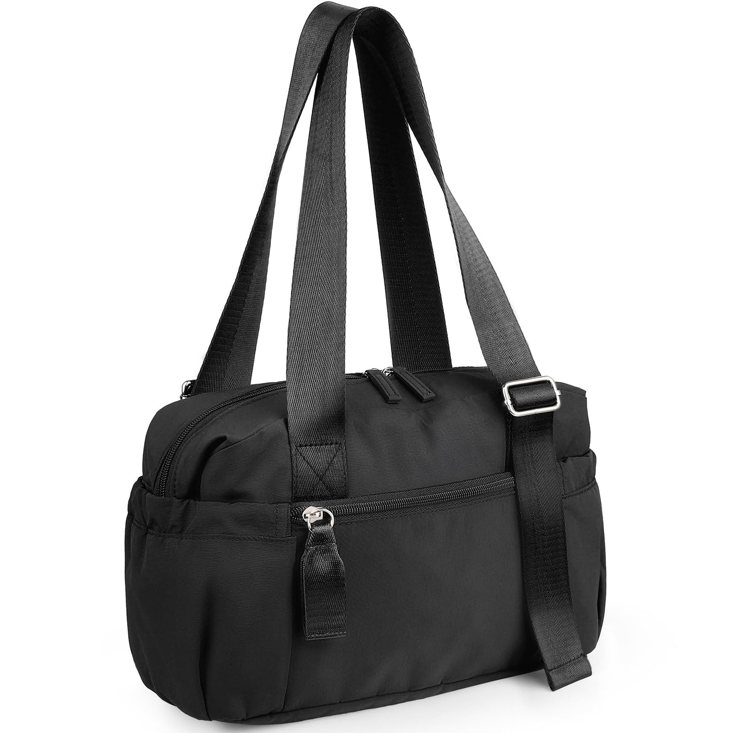 Vorspack Mini Gym Bag, Duffel Bag with Wet Pocket for Yoga Travel, Black