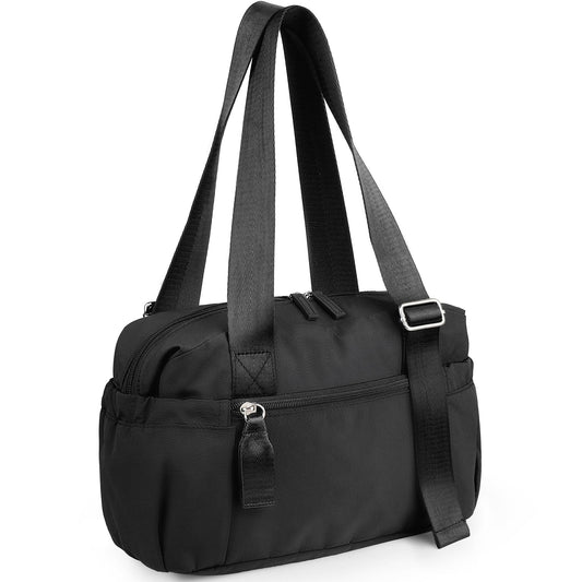 Vorspack Mini Gym Bag, Duffel Bag with Wet Pocket for Yoga Travel, Black