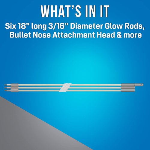 Jonard Tools RDG-9, Compact Glow Rod Kit, 9 ft, 3/16” Diameter