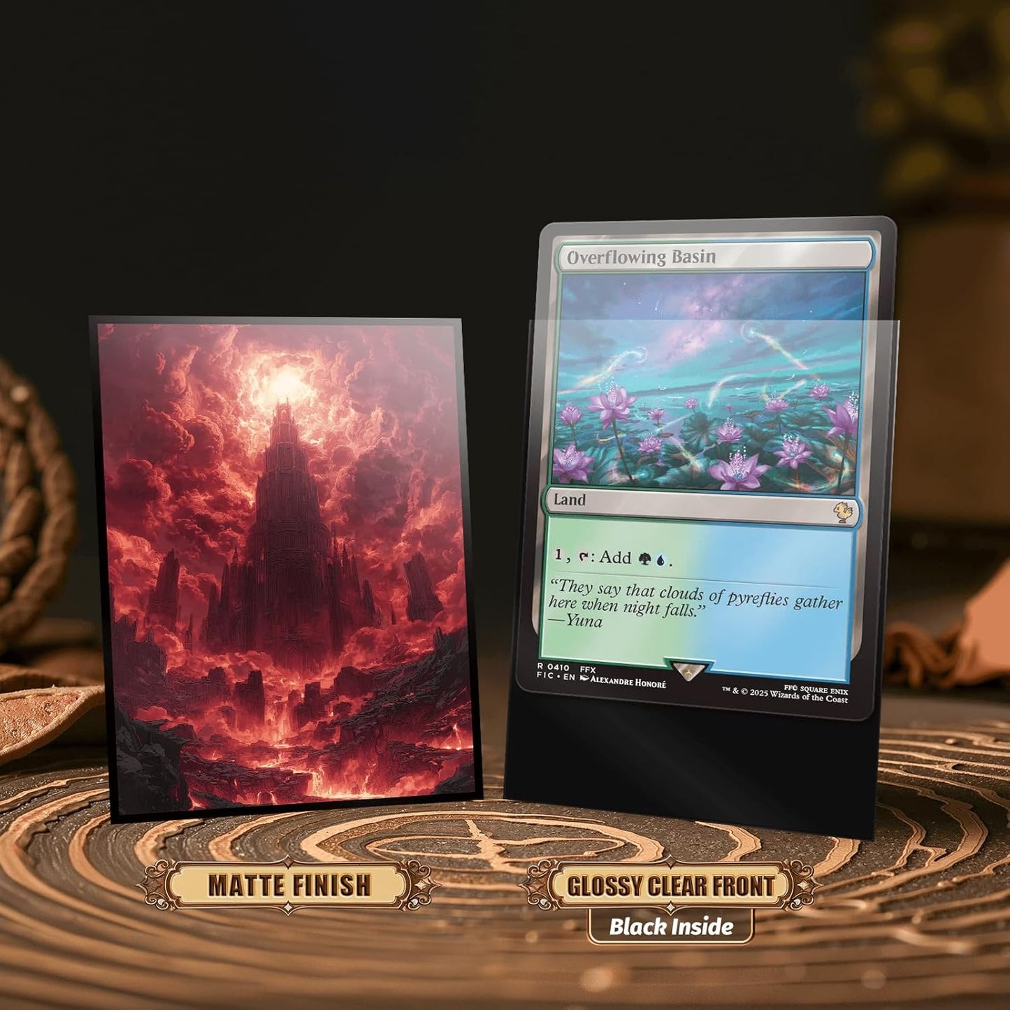 MTG Card Sleeves - Ultra Clear Front & Matte Finish Back | 100 Count Standard Size for Magic The Gathering