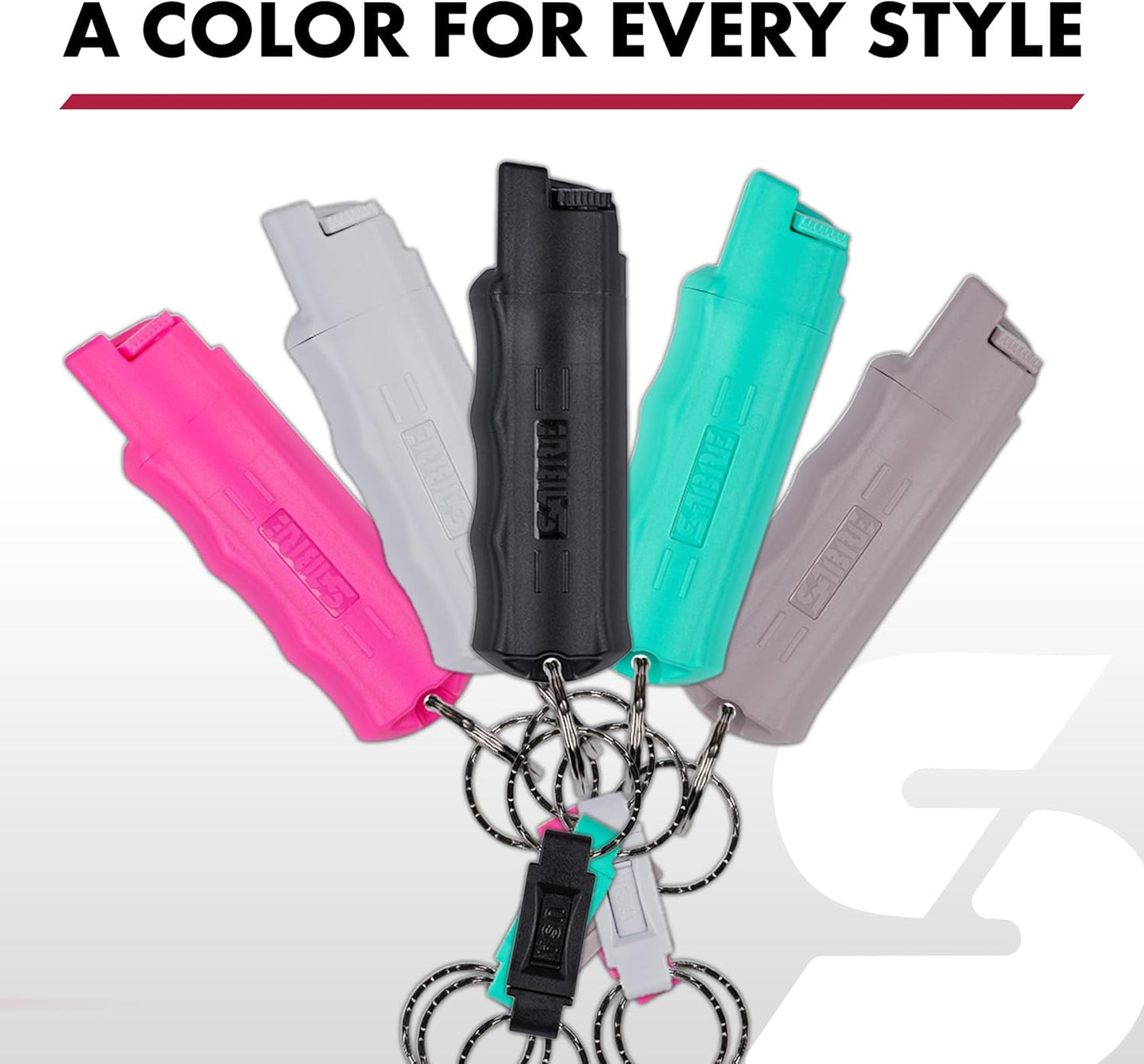 SABRE 3-in-1 Defense Spray - Max Police Strength Pepper Spray with Tear Gas & UV Dye, Quick Release Keychain, 0.54 fl oz
