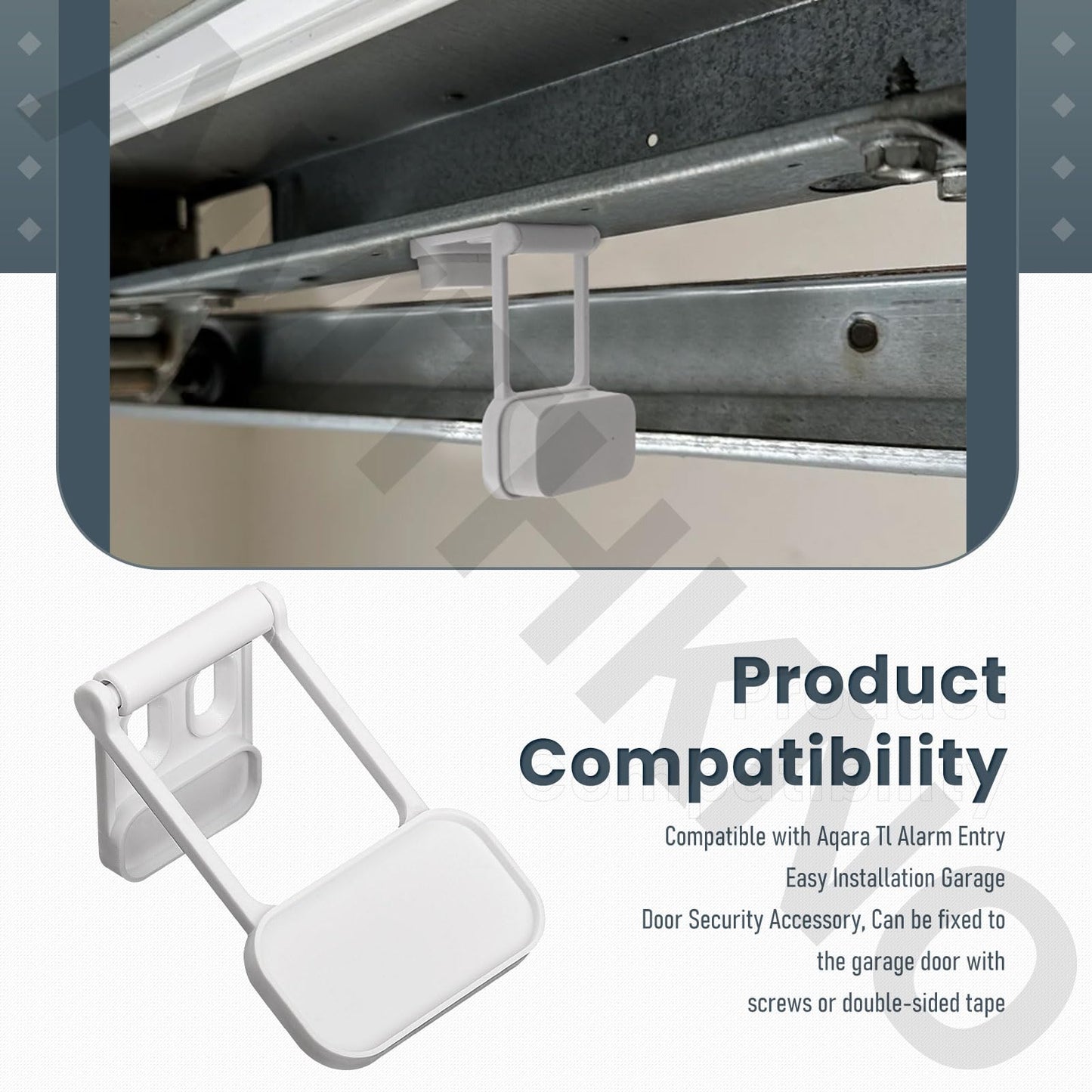 Garage Door Mount Bracket for A-qara Door and Window Sensor, Easy Installation Garage Door Security Accessory