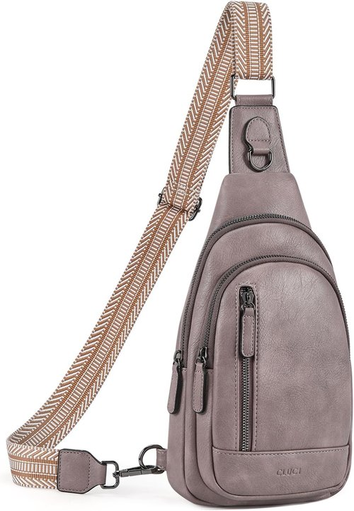 CLUCI Leather Crossbody Bag - Stylish Sling Backpack for Women & Men | Perfect Birthday Gift