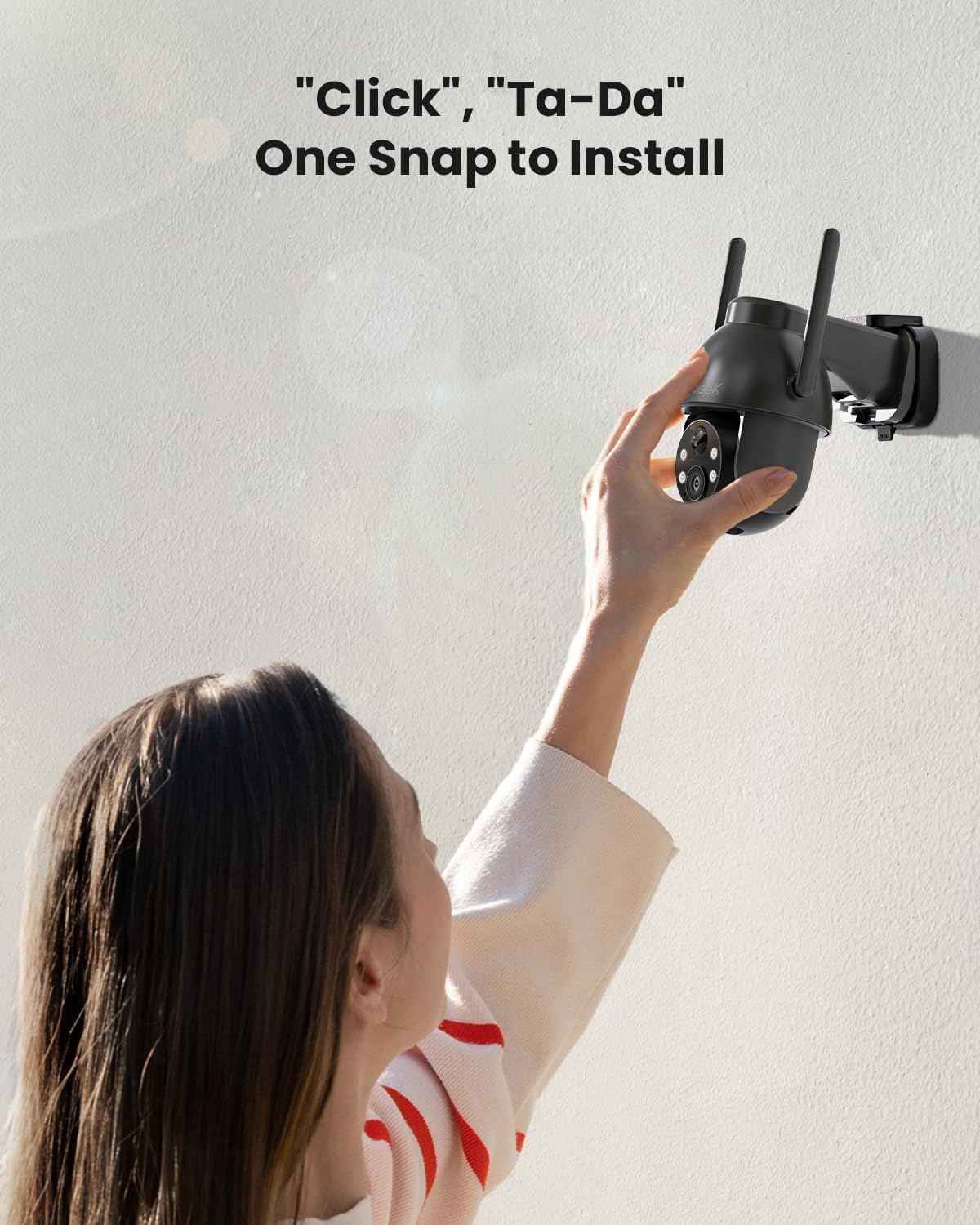 2K Solar Wireless Security Camera - Outdoor Battery-Powered Surveillance with 360° PTZ, Color Night Vision & 2-Way Audio