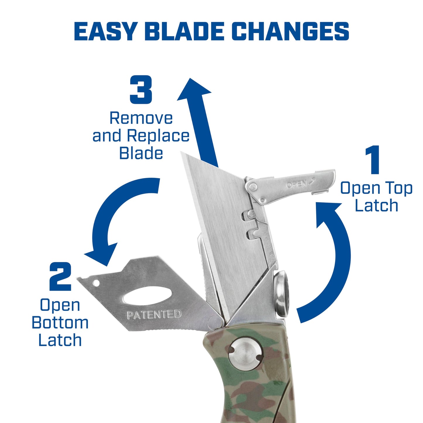 Sheffield Utility Knife with 5 Utility Knife Blade Storage Compartment