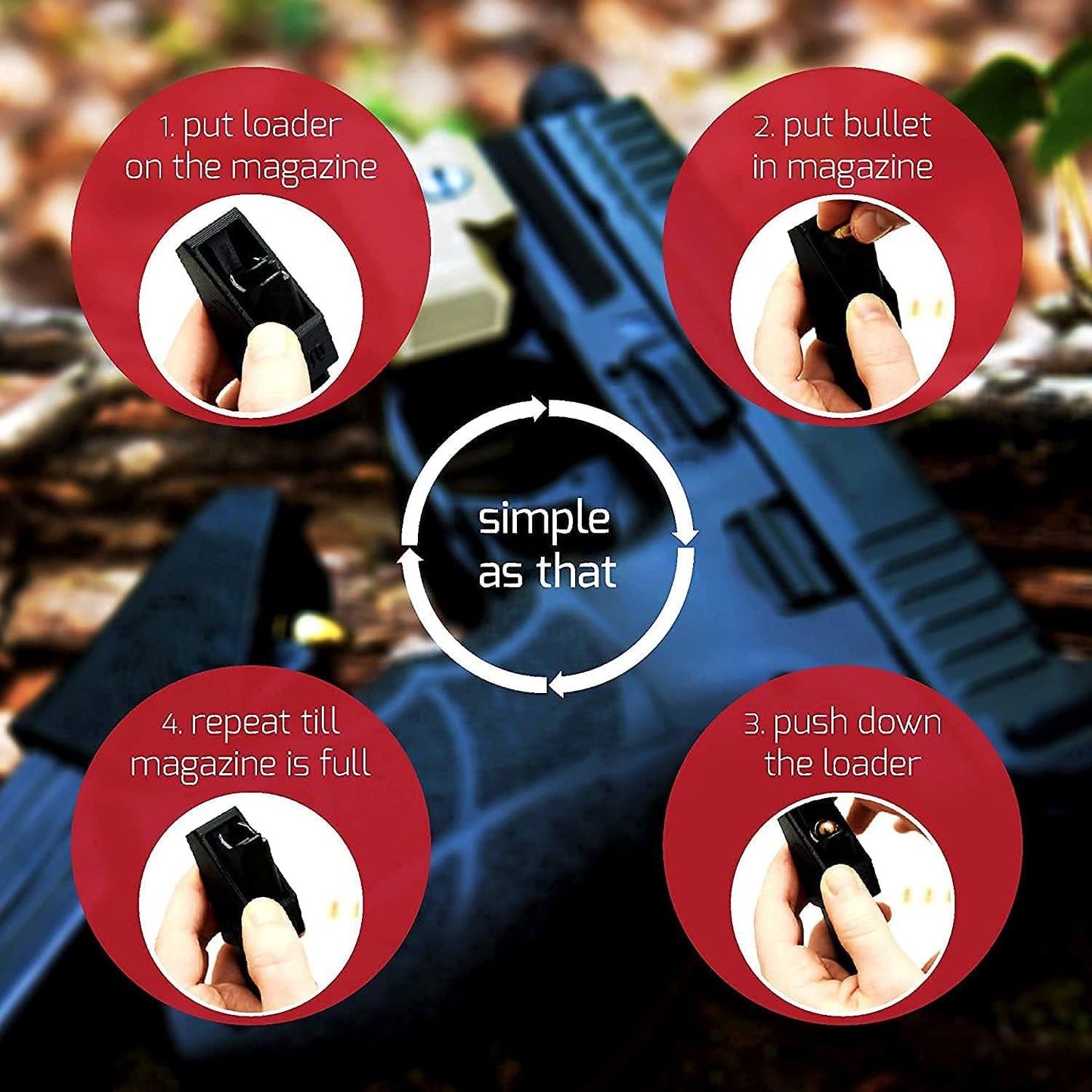 RAEIND Universal Magazine Speedloaders - Compatible with 32 Auto, 9mm, .357 SIG & More - USA Made