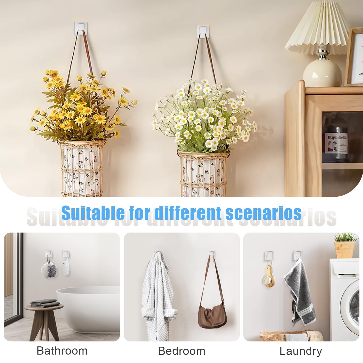 TURS 10-Piece Bathroom Hardware Accessories Set Brushed Nickel Towel Bar Holder Set SUS304 Stainless Steel Towel Racks for Bathroom Wall Mounted, 23.6-Inch