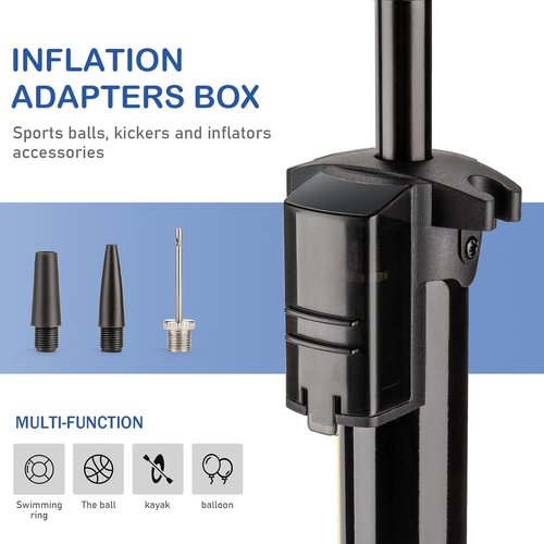 CXWXC Bike Floor Pump - Digital Gauge 140 PSI Bicycle Tire Pump for Presta & Schrader Valves | Portable Design with Large Display