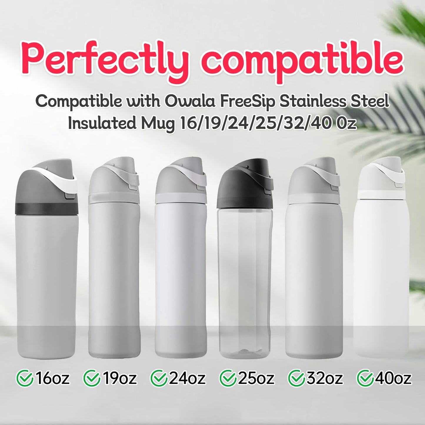 Owala | Replacement Lid Rubber Seal Stopper Set - Compatible with FreeSip Water Bottles | 4 Sets