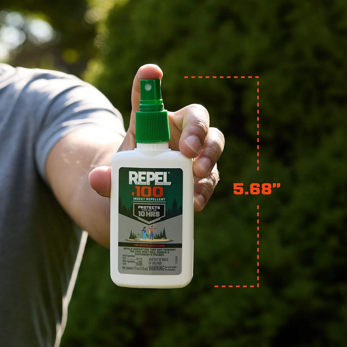 Repel 100 Insect Repellent - Long-Lasting 10-Hour Protection Spray | 4 Ounces, DEET Formula