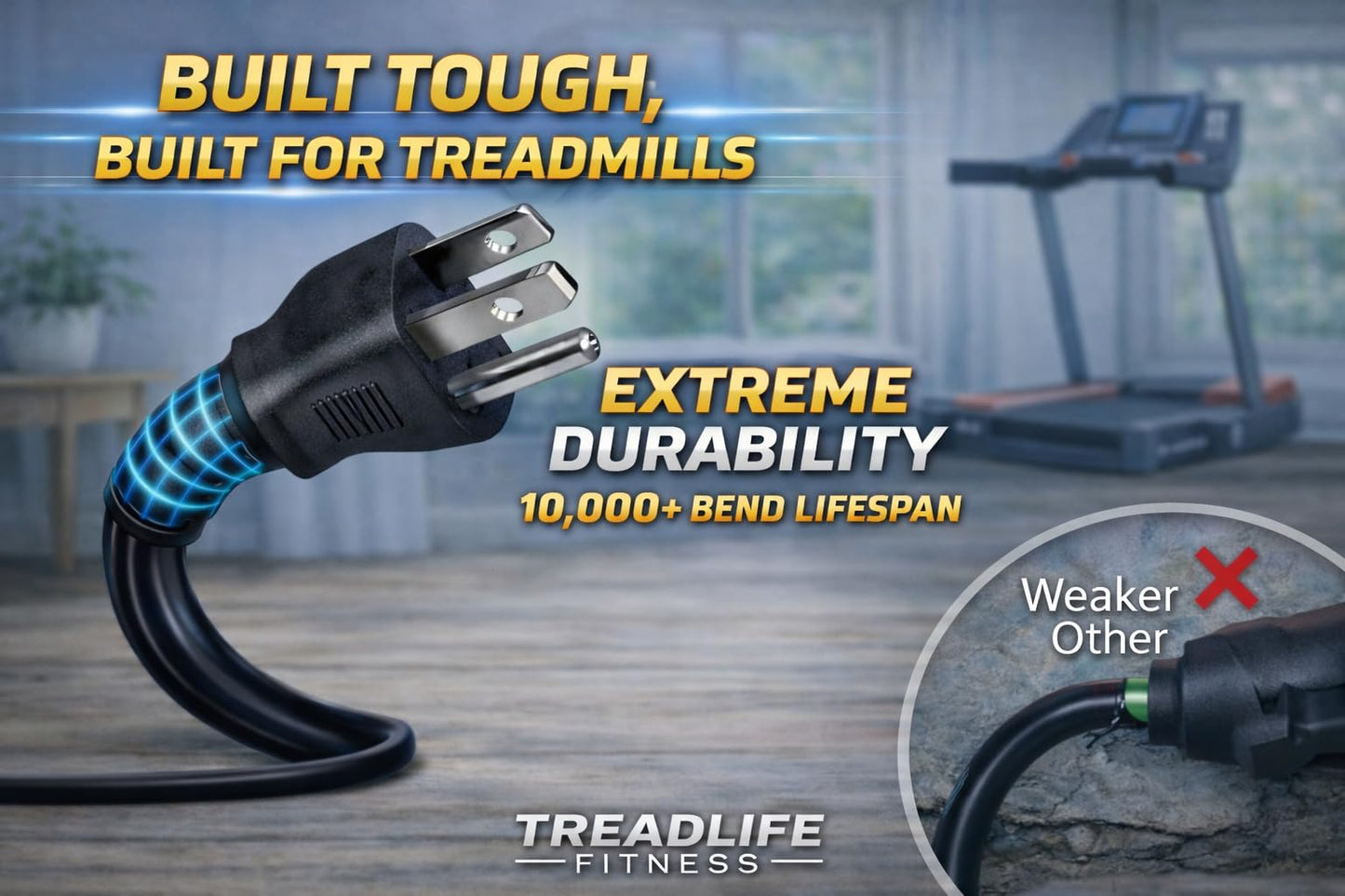 Treadmill Power Cord 7ft | Replacement for ProForm Zt4 PFTL490131 Treadmill | #031229