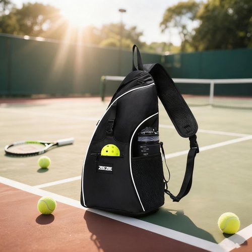 ZBEZBE Pickleball bag,pickleball backpack for man and women-Pickleball/Tennis/Badminton Rackets, Water Resistant with Adjustable Shoulder Bag and Fence Hook, Quick Release Clips