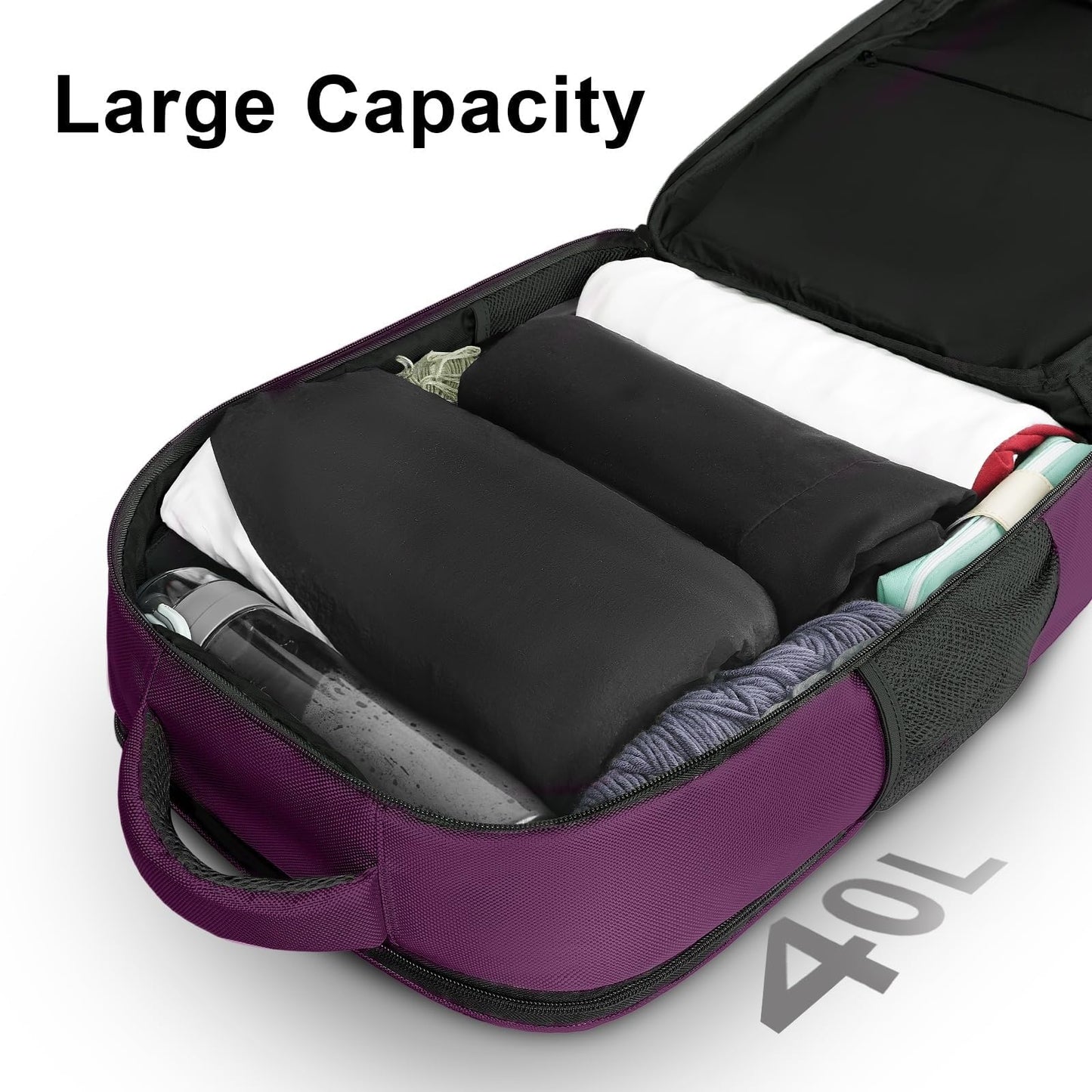 MATEIN Travel Backpack for Women, Extra Large 40L Carry on Backpack, Purple