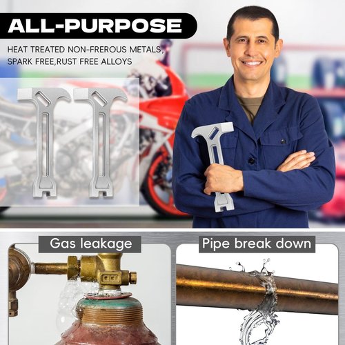 4-in-1 Emergency Tool – Gas & Water Shut Off Wrench, Non-Sparking Pry Bar, Earthquake Survival Tool – Firefighter-Designed, Durable Alloy for First Responders & Home Safety