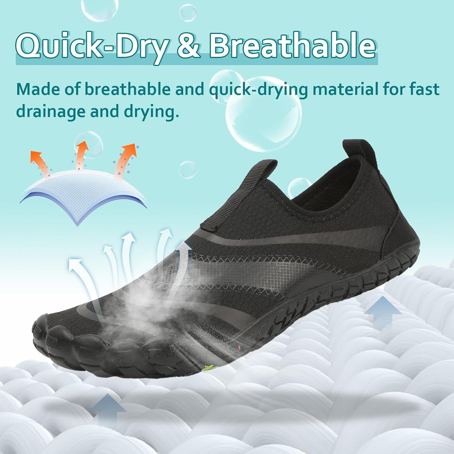 Skiennix Water Shoes - Quick-Dry Aqua Socks for Men & Women | Ideal for Beach, Pool & Water Sports
