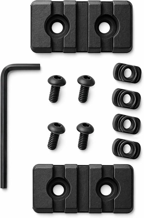 Gotical 9 Slots Picatinny Rail Section - M Lok Handguard Set of 2 | Durable Black Finish