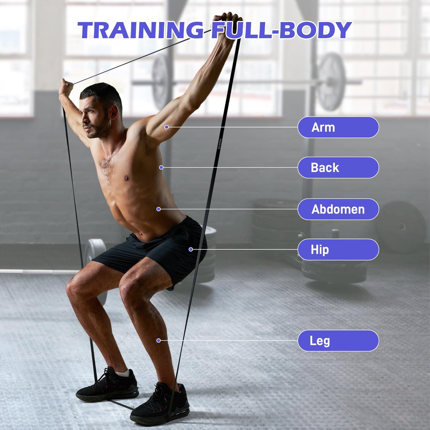 RBINITION Resistance Bands, Pull Up Assistance Bands Set for Working Out, Exercise Workout Bands for Men & Women, Body Stretching, Physical Therapy, Muscle Training