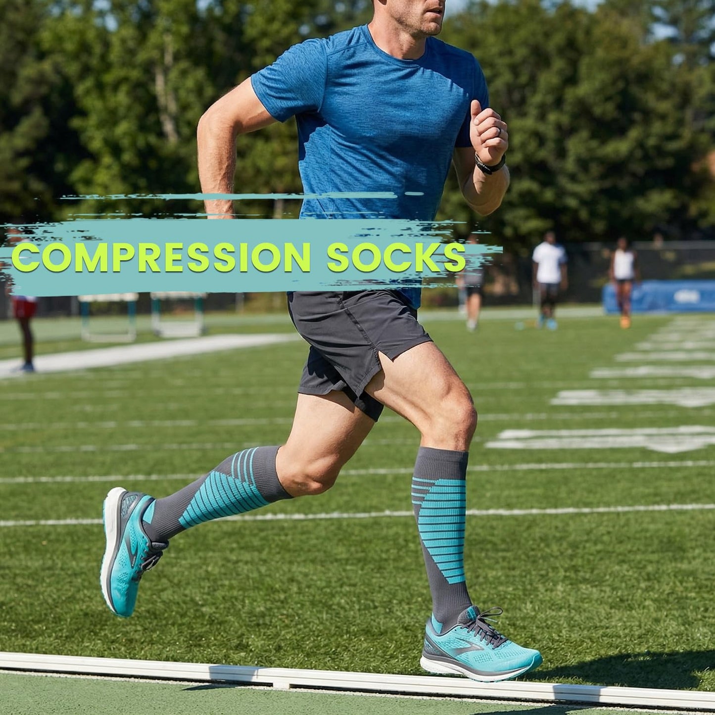 Iseasoo Copper Compression Socks 15-20 mmHg for Men & Women 8 Pairs – Circulation Support for Nurses, Travel, Running, Hiking, Soccer（L/XL）