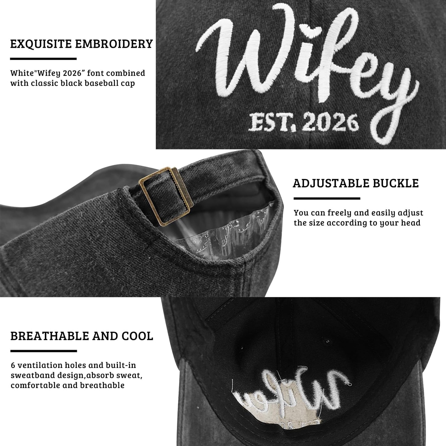 Bridal Shower Gifts for Bride Mrs Wife Birthday Gift Ideas,Wedding Bachelorette Party Honeymoon Marriage for Wifey Hat 2026