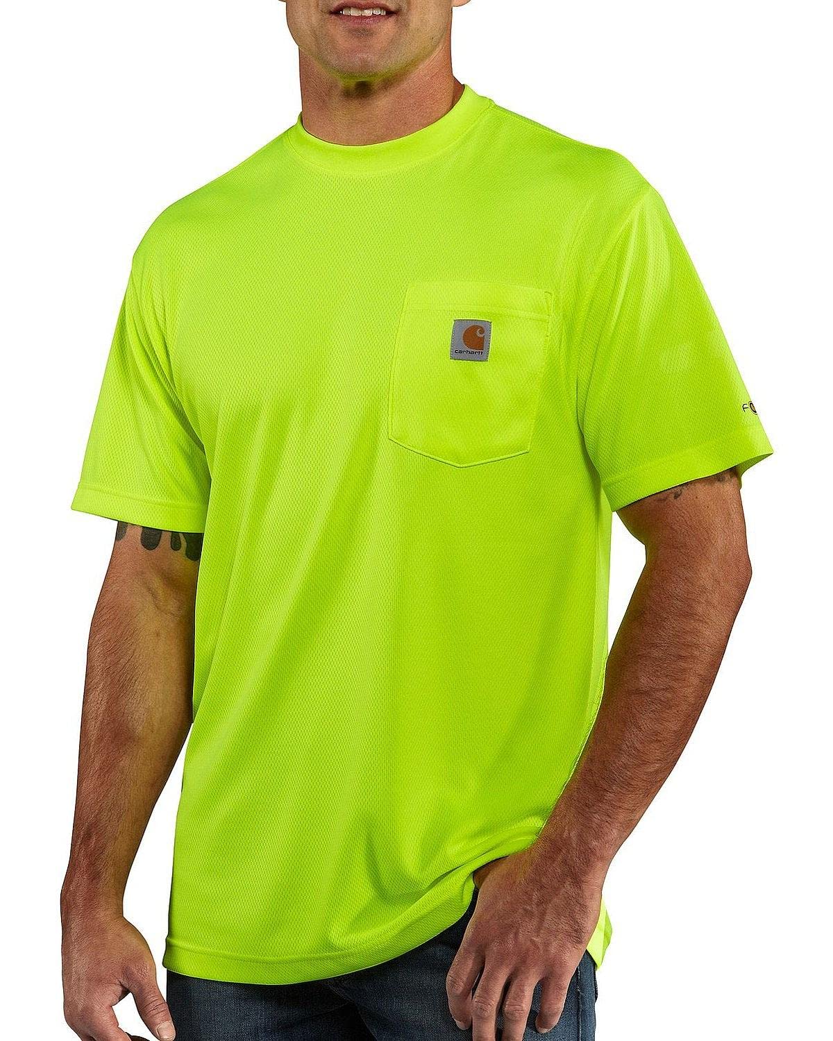 Carhartt Men's Force Relaxed Color Enhanced T-Shirt, Brite Lime, X-Large