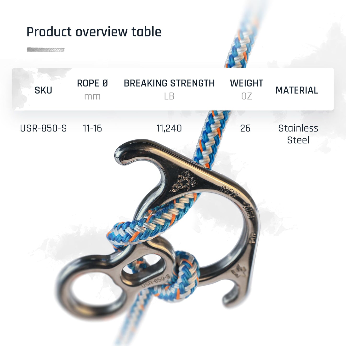 ProClimb Figure 8 Descender | Stainless Steel | Rappelling and Rescue | 50 kN | Bent Ear Design