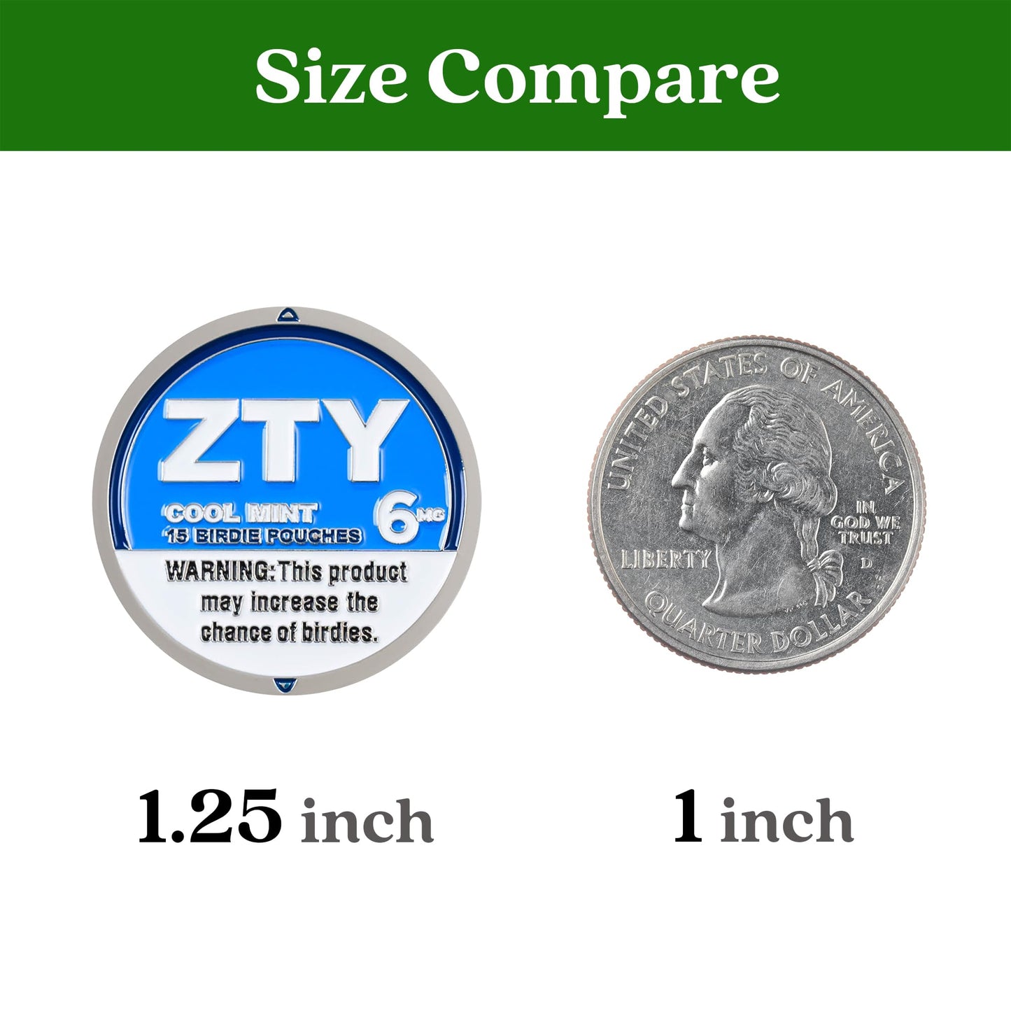 ZEETY Golf Ball Marker, Funny Golf Gifts Unique Golf Accessories for Men and Women Golfers (Blue)
