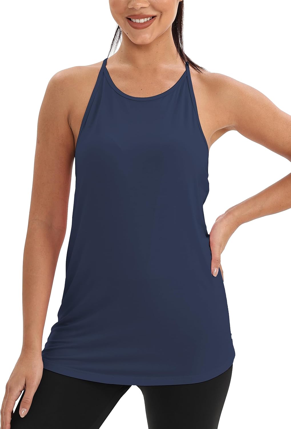 Mippo Women's Workout Tank Tops - Racerback Design for Yoga & Gym | Open Back Athletic Shirt