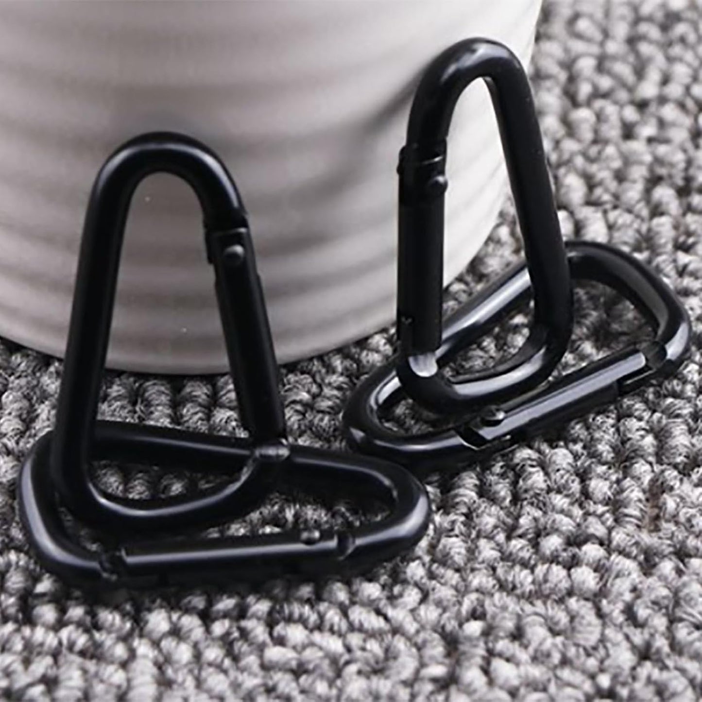 5PCS Aluminum Alloy Carabiner Clips, Locking Spring Clips for Outdoor Camping Hiking Keychains | Heavy Duty D-Ring Hooks