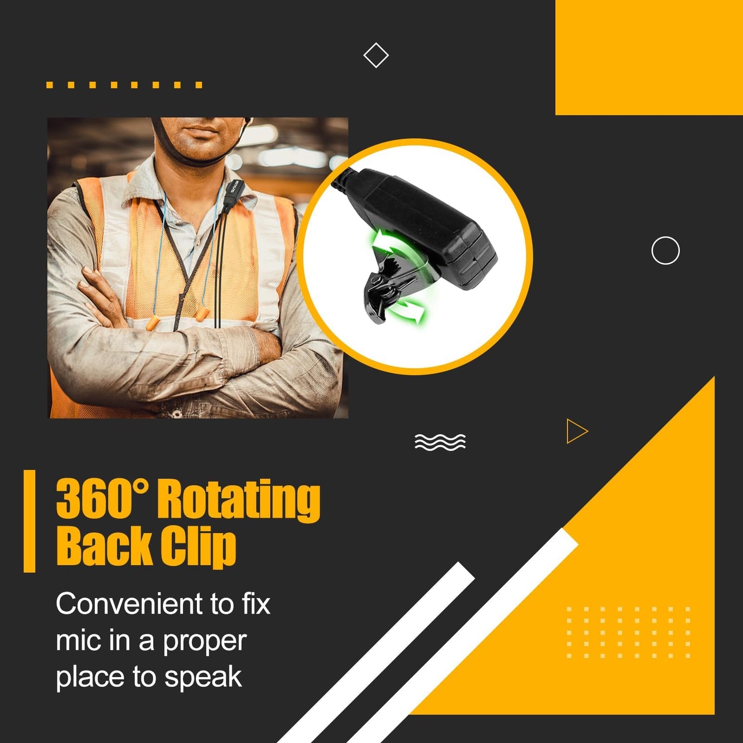 Retevis RB48 Walkie Talkies Headset with Mic 1 Pin 2.5mm, Compatible RB48 RB48 Plus RB48A RB48 Pro RT49 RT49B RT49P Two Way Radio, Acoustic Tube Two Way Radio Headset(4 Pack)