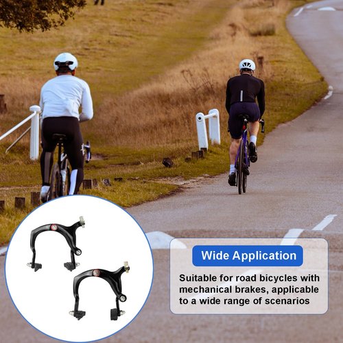 Bike Brake, Front and Rear Bike C Brake Caliper, Aluminum Alloy Front & Rear Side Pull, Bike Accessory for Mountain Bike, Folding Bike, Road Bicycle