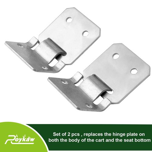 Roykaw Club Car DS Seat Hinge Plate Male & Female Kit for 1979-up Gas/Electric Golf Cart Models, Replaces OEM # 1012412, 1011652