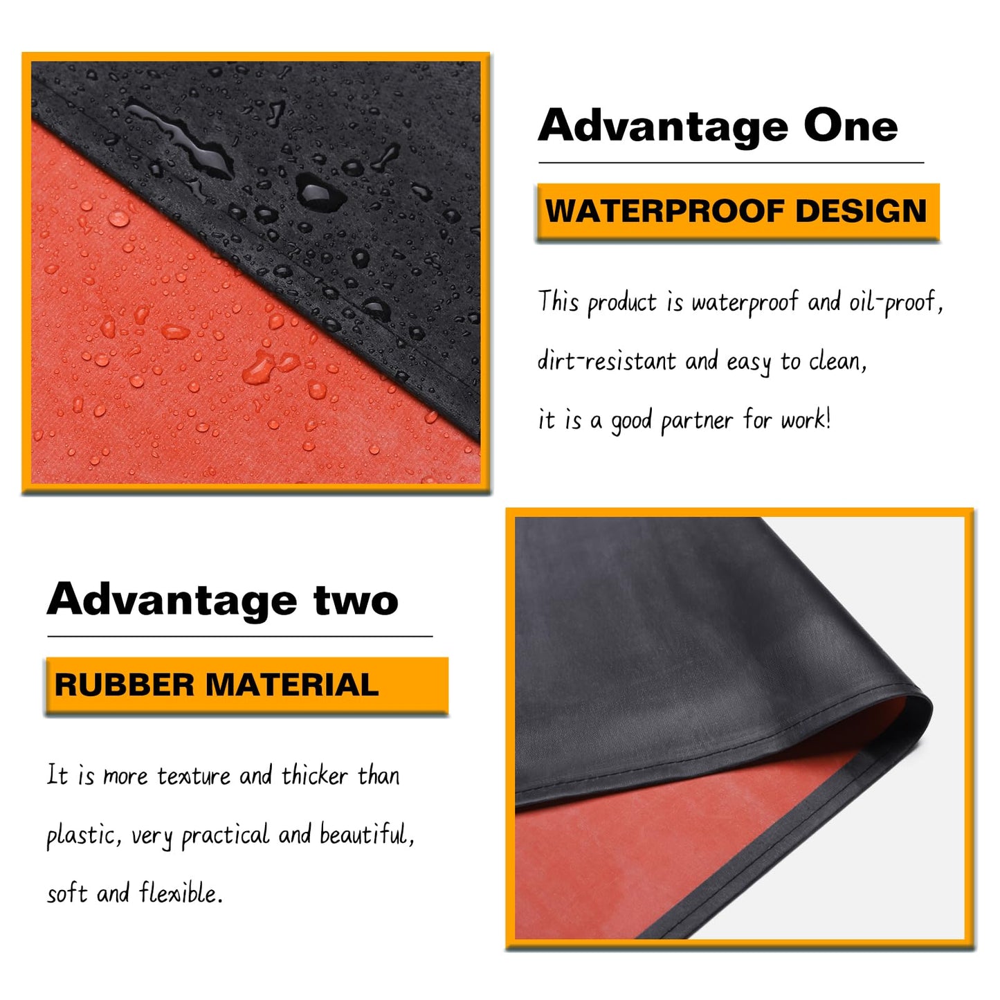 Homsolver Thick Rubber Waterproof Apron, Adjustable Heavy Duty Dishwashing Apron, Work Apron For Cooking, Cleaning Fish, Gardening, Lab Work, Butcher And Dog Grooming