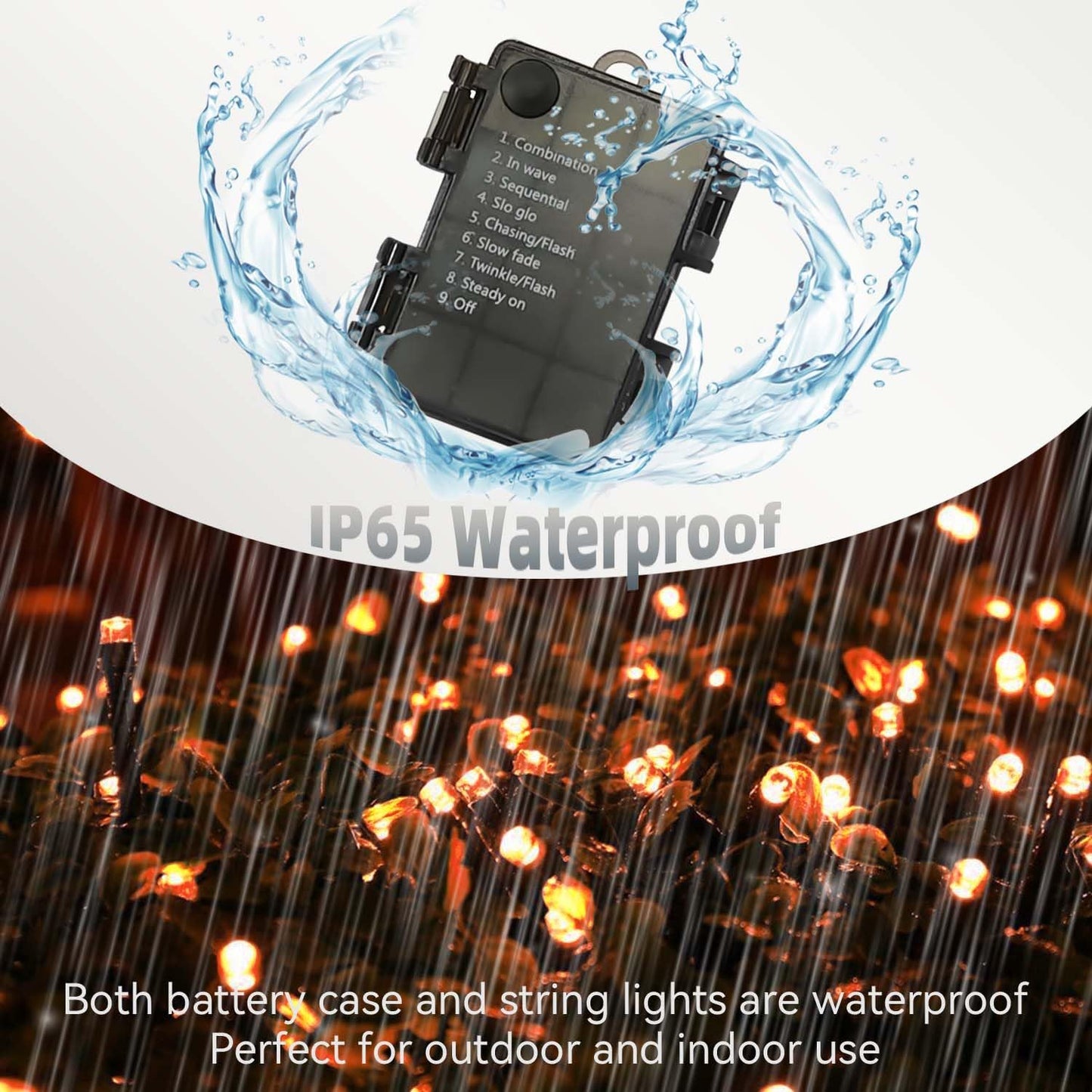 ITICdecor 33ft 100 LED Christmas String Lights, Waterproof Fairy Starry String Lights Battery Operated, 8 Modes Decorative Lights for Indoor Outdoor Xmas Tree Party Garden (Red)