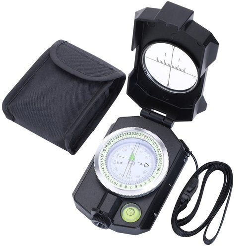 Sportneer Compass Survival Hiking Military Waterproof Lensatic Compass with Inclinometer for Camping Hunting