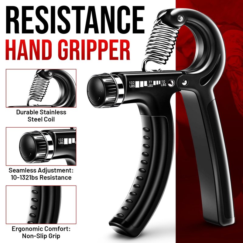 Ultimate Arm Trainer Bundle - Twister Arm Trainer and 5 Pack Grip Strengthener, Adjustable Chest Workout Equipment, Hand Strengthening devices, Twister Arm Trainer, Hand Squeezers for strength