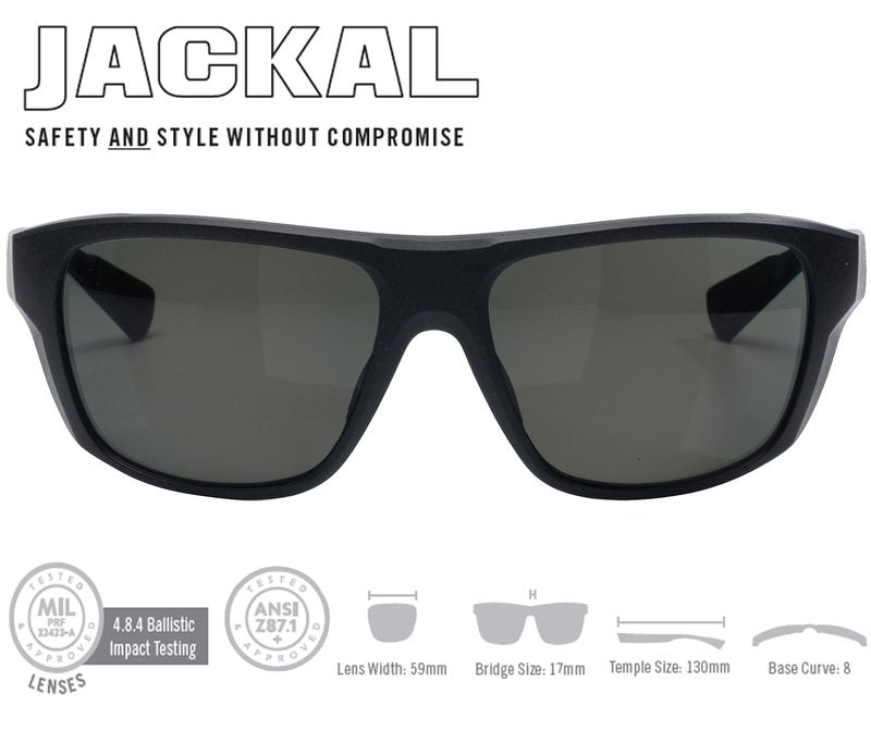 Vortex Optics Jackal Sunglasses (Black Frame - Smoke Lens)