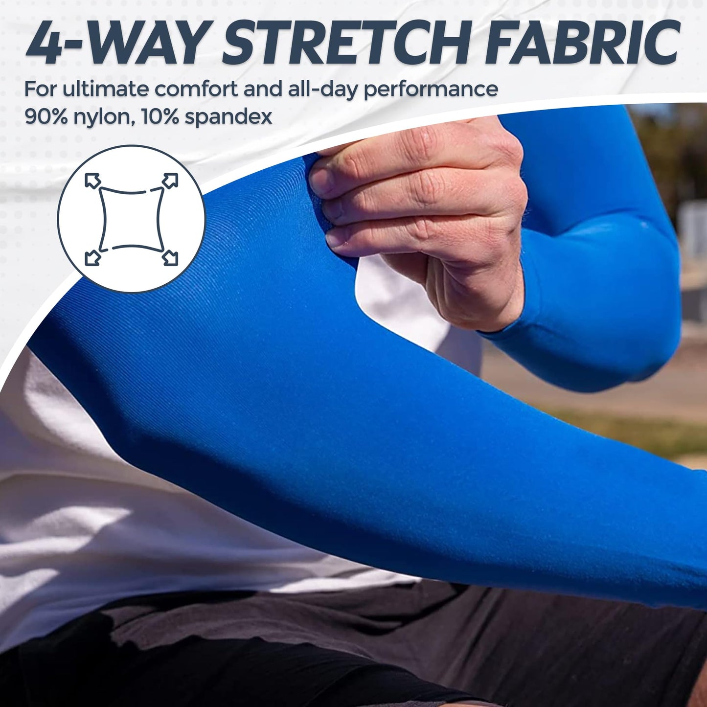 KUHNMARVIN 2Pairs Arm Sleeves for Men Sun Protection Tattoo Cover-Up Volleyball Arm Sleeves Softball Pickleball Women Compression Arm Sleeves Robin Egg Blue