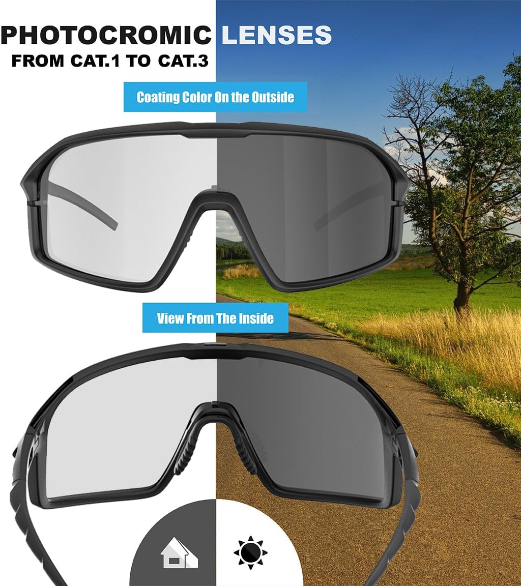Polarized Cycling Sunglasses - UV Protection for Outdoor Sports | Ideal for Golf, Running & MTB
