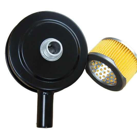 5" Air Compressor Intake Filter Silencer - 3/4" MPT Thread, Replaceable Paper Cartridge, Heavy-Duty Metal Housing (MAF004) - Reduce Noise & Protect Compressor from Dust