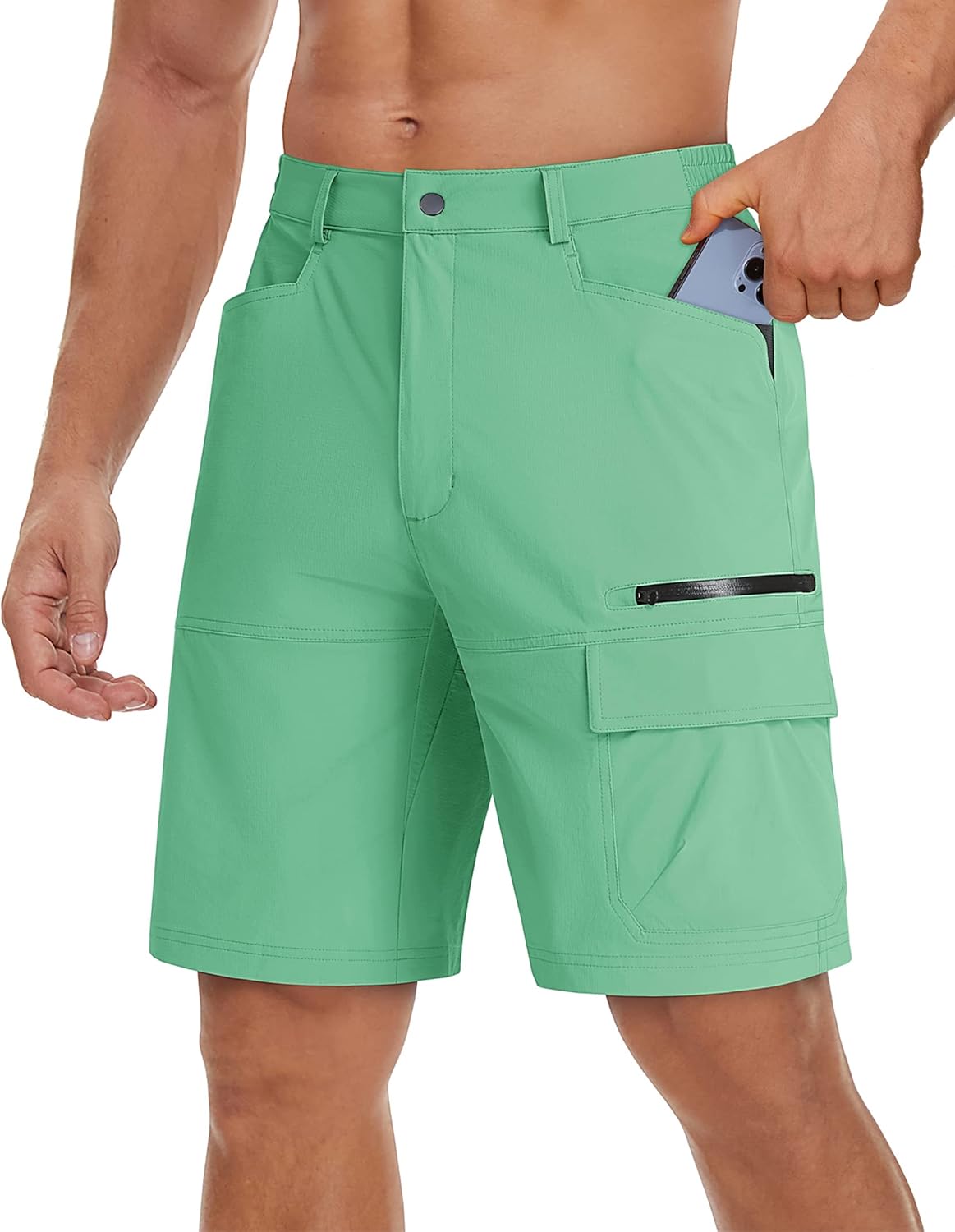 TACVASEN Men's Quick-Dry Cargo Shorts - Water-Resistant Casual Hiking & Golf Wear | Summer Outdoor Comfort