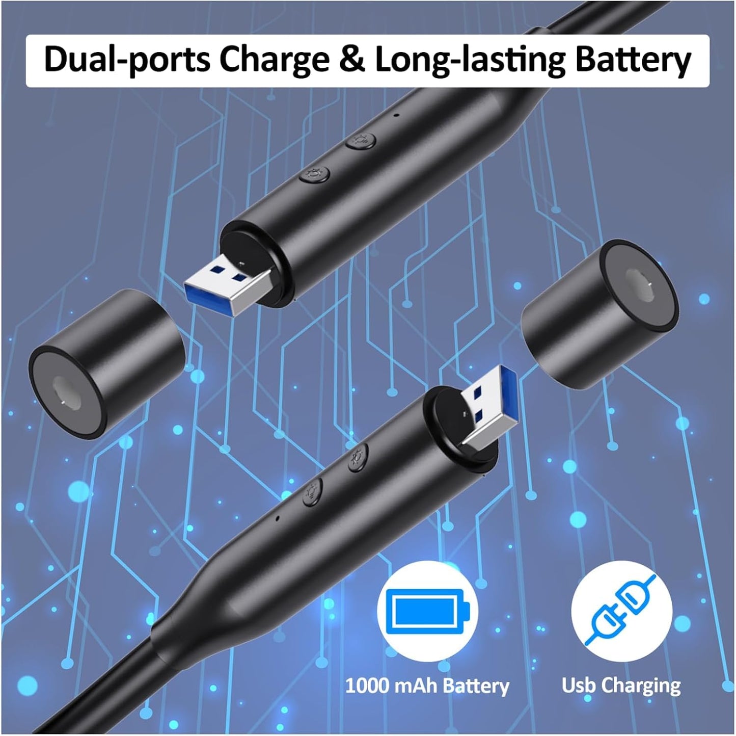 Generic 2Pcs LED Neck Reading Lights, 3-Color & 3-Brightness, 380 Rotating, Rechargeable, 80-Hr Lasting, Perfect for Reading, Knitting, Camping