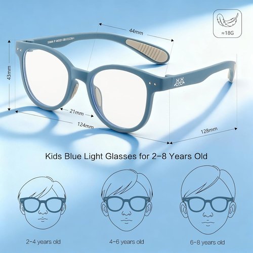 EYEBUDDY Blue Light Blocking Glasses for Kids - Computer & Gaming Protection for Ages 3-10