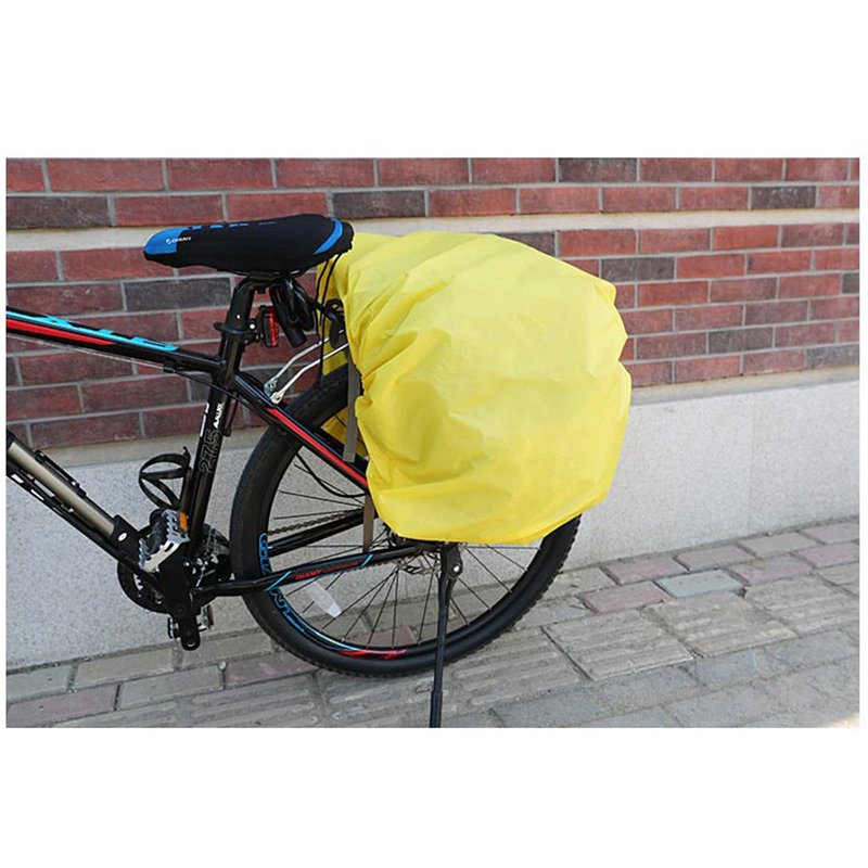 ZTZ 50L Panniers Bike Bags, Waterproof Bike Panniers Made of High-Density 600D Polyester for Durable Use, Bike Saddle Bag come with Reflective Trim and Rain Cover, Easy Organize in 7 inch Rack(Green)