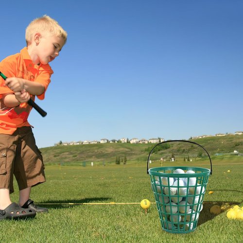 BESPORTBLE Golf Ball Basket - Durable Container with Handle for Easy Transport | Ideal for Golf Ranges