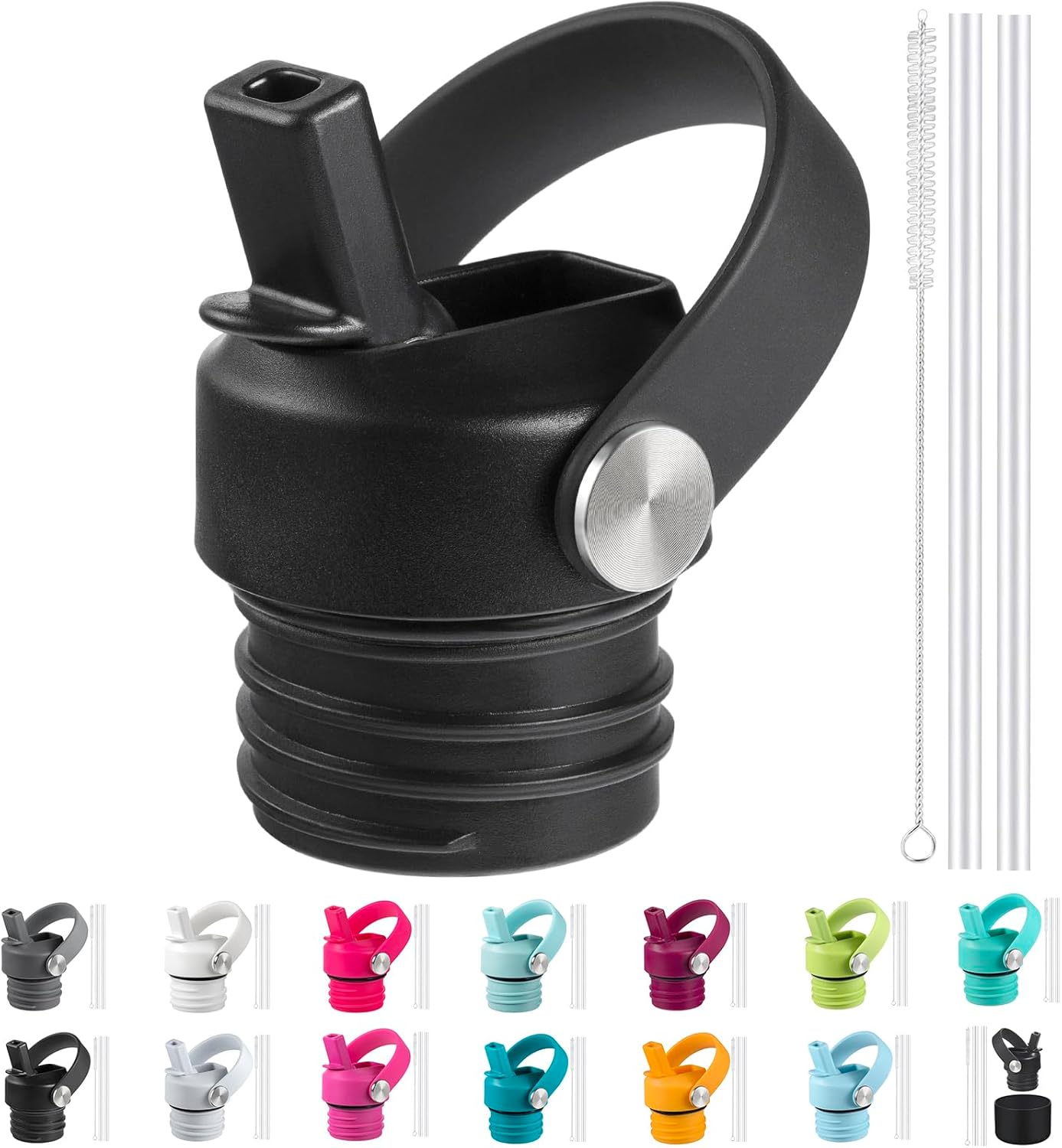 Regine Switzerland Straw Lid for Hydro Flask Standard Mouth | Fits 21 & 24 oz Water Bottles