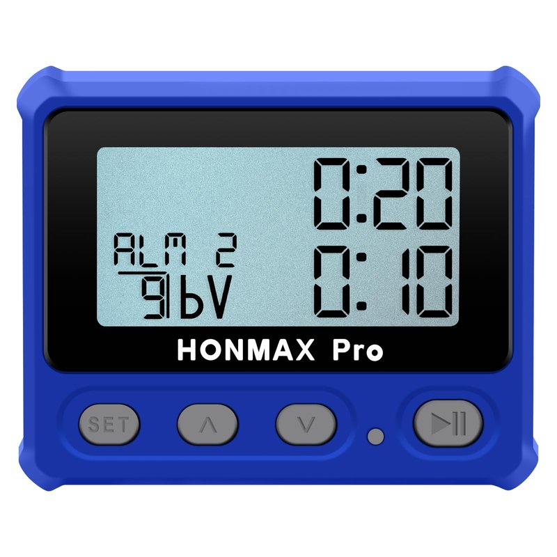HONMAX 8100 Professional Interval Timer and Stopwatch, Backlight, USB-C Charged, Clock (Blue)