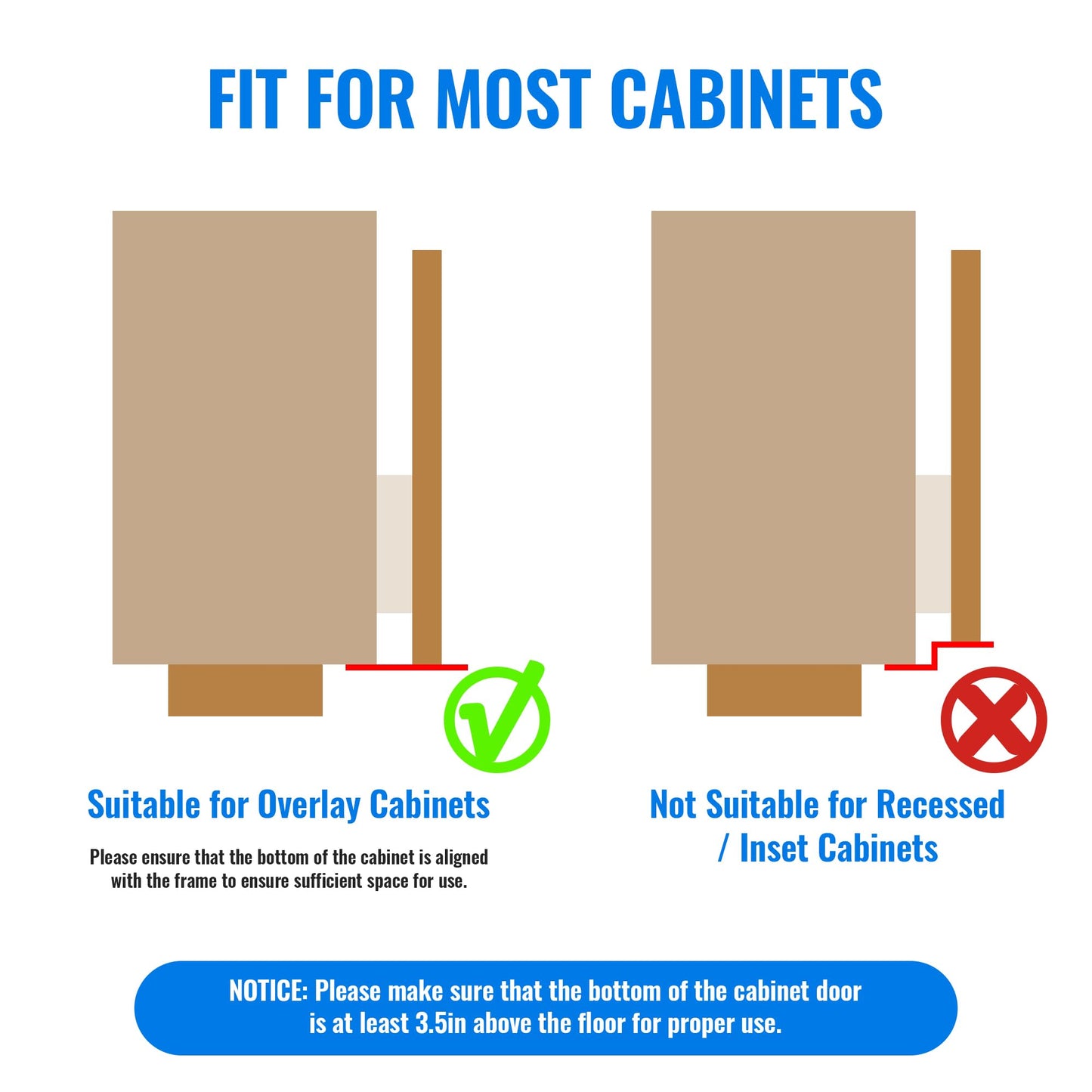 Joxodak Trash Cabinet Foot Pull - Hands-Free Door Solution for Trash Drawer, Adhesive Toe Pull Comfortable for Barefoot Use (1, White)