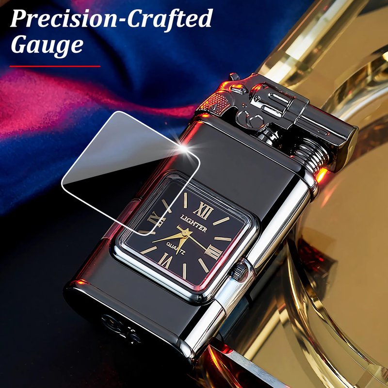 GDPN Dual Flame Lighter - Convertible Jet to Soft Flame, Windproof, Premium Zinc Alloy, Refillable with Stylish Dial(Gas Not Include)