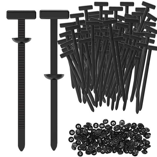 100PCS Nylon Universal Cable Tie Buckle - Grip Auto Zip Tie Buckles,Multipurpose Heavy Duty, Self-Locking Zip Tie with Pin & Button Design,UV-Resistant Fasteners for Car Repair